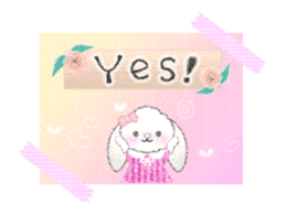 Message of a lop eared rabbit -movie1- sticker #12032238