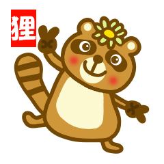 Summer raccoon dog