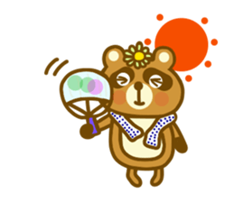 Summer raccoon dog sticker #12032421