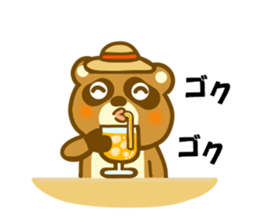 Summer raccoon dog sticker #12032424