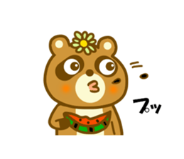 Summer raccoon dog sticker #12032429