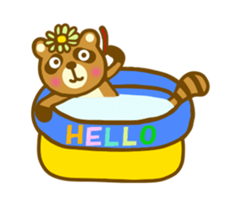 Summer raccoon dog sticker #12032436