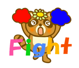 Summer raccoon dog sticker #12032440