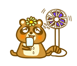 Summer raccoon dog sticker #12032442