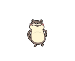 The moving small otter sticker #12033224