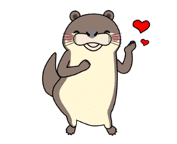 The moving small otter sticker #12033225