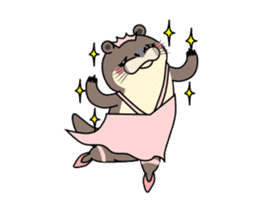The moving small otter sticker #12033229
