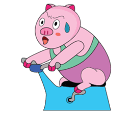 One of us: The Plump Pink loves sport sticker #12034947