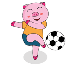 One of us: The Plump Pink loves sport sticker #12034956