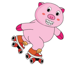 One of us: The Plump Pink loves sport sticker #12034963