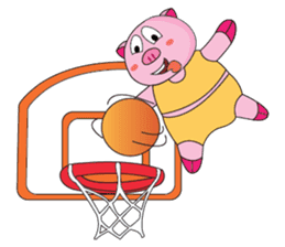 One of us: The Plump Pink loves sport sticker #12034965
