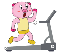 One of us: The Plump Pink loves sport sticker #12034968