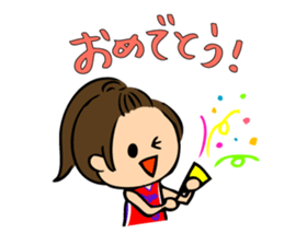 I like basketball! Girls version. sticker #12035024