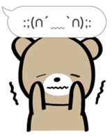 Bear to imitate the emoticons sticker #12035601