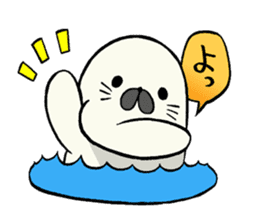 earless seals haveing a turned-up chin sticker #12036694