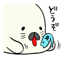 earless seals haveing a turned-up chin sticker #12036697