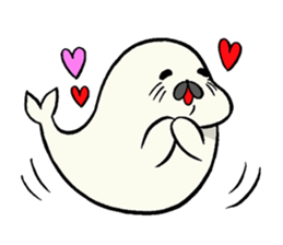 earless seals haveing a turned-up chin sticker #12036698