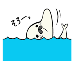 earless seals haveing a turned-up chin sticker #12036705