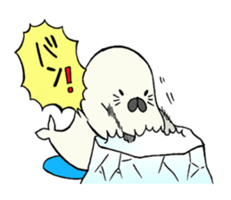 earless seals haveing a turned-up chin sticker #12036710