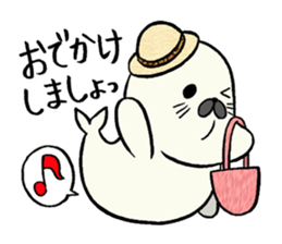 earless seals haveing a turned-up chin sticker #12036715