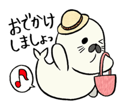 earless seals haveing a turned-up chin sticker #12036715