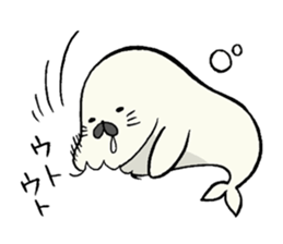 earless seals haveing a turned-up chin sticker #12036721