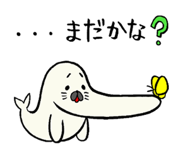 earless seals haveing a turned-up chin sticker #12036725