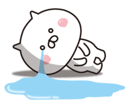 The cat I abuse by a straight face sticker #12036789