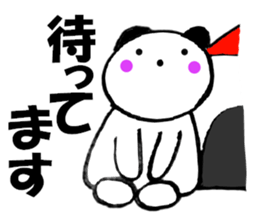 Large character panda cat 2 sticker #12037107