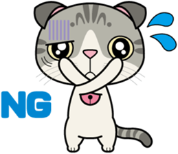 Lop-eared Scottish hold "Onpu-chan" sticker #12037672