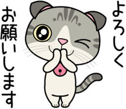 Lop-eared Scottish hold "Onpu-chan" sticker #12037679