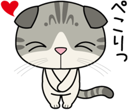 Lop-eared Scottish hold "Onpu-chan" sticker #12037680