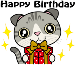 Lop-eared Scottish hold "Onpu-chan" sticker #12037683