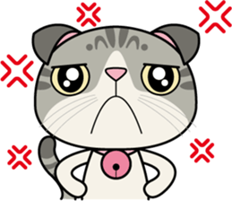 Lop-eared Scottish hold "Onpu-chan" sticker #12037701