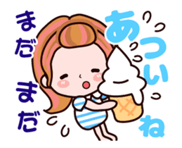 Kazuko Chan summer version animation sticker #12037875
