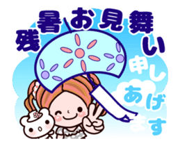 Kazuko Chan summer version animation sticker #12037879