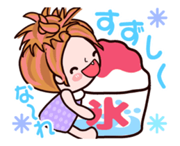 Kazuko Chan summer version animation sticker #12037880
