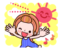 Kazuko Chan summer version animation sticker #12037882