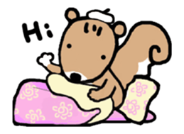 Genius squirrel painter moves. sticker #12037942