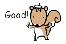 Genius squirrel painter moves. sticker #12037943