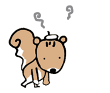 Genius squirrel painter moves. sticker #12037954