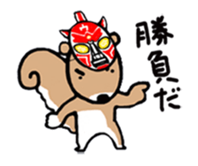 Genius squirrel painter moves. sticker #12037957