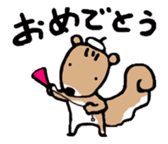 Genius squirrel painter moves. sticker #12037961