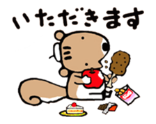 Genius squirrel painter moves. sticker #12037962