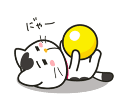 White and black colored cat!! sticker #12038019