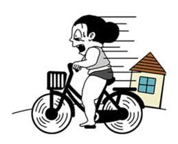 Running active girl (animation) sticker #12038347