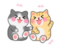 Four plump cats animation sticker #12038594