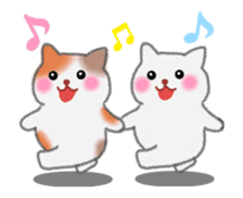 Four plump cats animation sticker #12038598