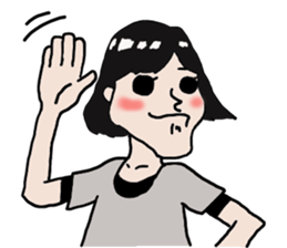 Pretty girl sticker2 sticker #12040123