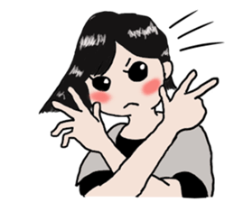 Pretty girl sticker2 sticker #12040131